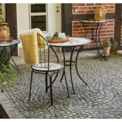 Siena Garden Tisch Stella Eisen 35,5 Cm X 70 Cm X 71 Cm Grau Mosaik -Vitavia Verkäufe 720954 1346 07