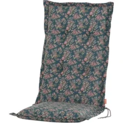 Siena Garden Sesselauflage Xora 120 Cm X 48 Cm X 8 Cm Petrol Blume
