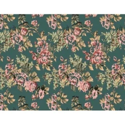 Siena Garden Dekokissen Prime Dessin 45 Cm X 45 Cm X 15 Cm Petrol Blume