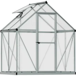 Palram - CanopiaGewächshaus Mythos Einzeltür 2,3 M² Silber