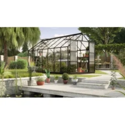Gewächshaus Vitavia Uranus 11500 Sicherheitsglas 3 Mm Inkl. Fundament Schwarz