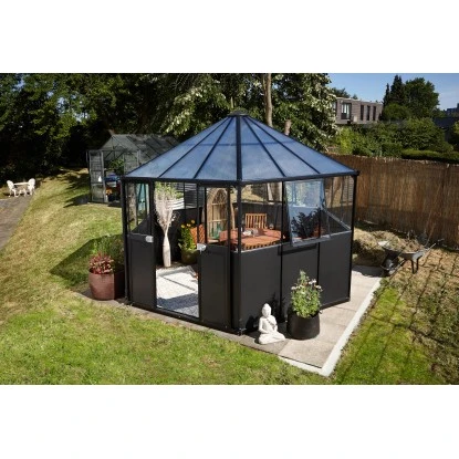 Gewächshaus Vitavia Hera Life 9000 Sicherheitsglas/ Hohlkammerplatten Schwarz 1 Gewächshaus Vitavia Hera Life 9000 Sicherheitsglas/ Hohlkammerplatten Schwarz
