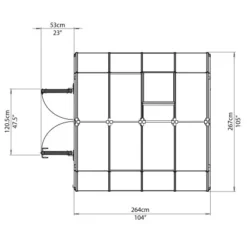 Rion Kunststoff-Gewächshaus Grand Gardener 44 267 Cm X 264 Cm -Vitavia Verkäufe 741 ri08400 grandgard44 17