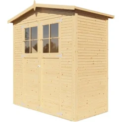 Bertilo Gerätehaus Plexi Apex 1 Natur 103 Cm X 207 Cm FSC® -Vitavia Verkäufe 742686004779 11021300 S 04