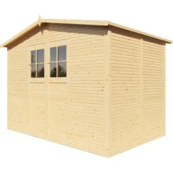 Bertilo Gerätehaus Plexi Apex 4 Natur 202 Cm X 306 Cm FSC® -Vitavia Verkäufe 742686004878 11021300 S 05