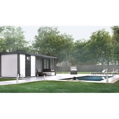 Wolff Finnhaus Metall-Gartenhaus Eleganto 2424 Lounge Rechts Weiß 522x238 Cm 1 Wolff Finnhaus Metall-Gartenhaus Eleganto 2424 Lounge Rechts Weiß 522x238 Cm