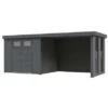 Wolff Finhaus Metall-Gartenhaus Eleganto 2724 Lounge Rechts Granitgrau 552 X 238