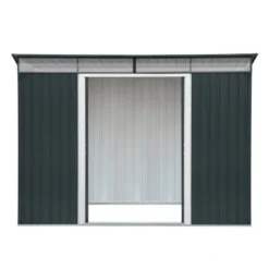 Duramax Metallgerätehaus Top Shed Pent Skylight 8x6 Anthrazit/Weiß 263,5 Cm X 20 -Vitavia Verkäufe 7481 Pentroof Skylight 03