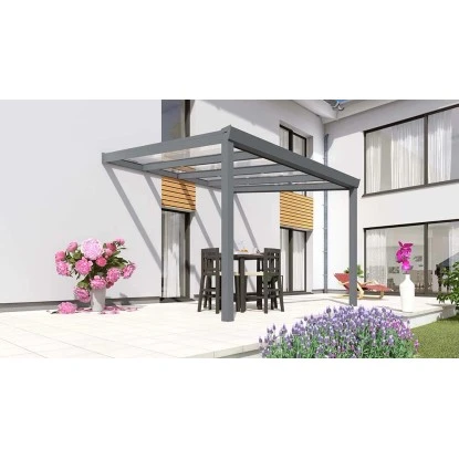 Terrassenüberdachung Legend Edition 3 M X 3 M Anthrazit Struktur Glas 3 Terrassenüberdachung Legend Edition 3 M X 3 M Anthrazit Struktur Glas – Bild 3