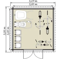 Kiehn-Holz Holz-Gartenhaus KH 28-047 Unberührt 300 Cm X 300 Cm -Vitavia Verkäufe 753706 4339 3