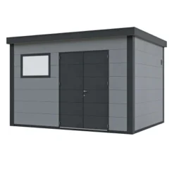 Wolff Finnhaus Metall-Gerätehaus Eleganto Lichtgrau 11,6 M²
