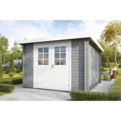 Wolff Finnhaus Holz-Gartenhaus Pulti 34-B Natur BxT: 300 Cm X 240 Cm