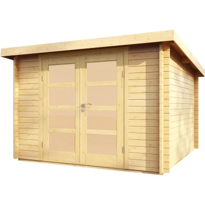 Wolff Finnhaus Holz-Gartenhaus Pulti 34-B Natur Milchglas BxT: 300 Cm X 240 Cm 1 Wolff Finnhaus Holz-Gartenhaus Pulti 34-B Natur Milchglas BxT: 300 Cm X 240 Cm