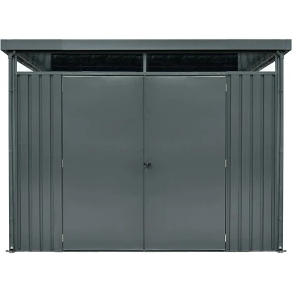 Floraworld Metall-Gerätehaus Anthrazit 6,43 M² 2 Floraworld Metall-Gerätehaus Anthrazit 6,43 M² – Bild 2
