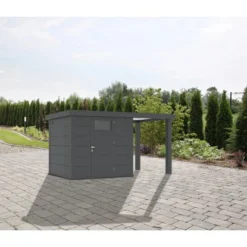 Eleganto Metall-Gerätehaus Eleganto Granitgrau 9,6 M²