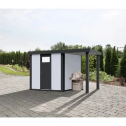 Eleganto Metall-Gerätehaus Eleganto Weiß 9,6 M²