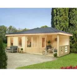 Wolff Finnhaus Holz-Gartenhaus Anna 40-A/1 Natur 21 M²
