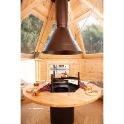 Wolff Finnhaus Runder Holztisch Für Grillkota 6-Eck-Grill Ø 156 Cm