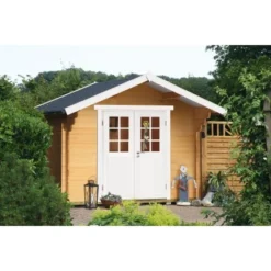 Wolff Finnhaus Holz-Gartenhaus Mona 34-A Natur Geölt BxT: 360 Cm X 350 Cm