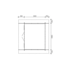 Skan Holz Holz-Gartenhaus Davos 1 Natur 380 Cm X 300 Cm -Vitavia Verkäufe 7 2622 Gartenhaus 6 610501