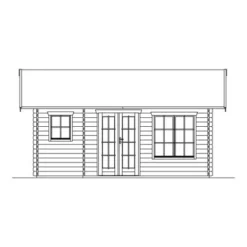 Skan Holz-Gartenhaus Esbjerg 1 B X T 380 Cm X 520 Cm -Vitavia Verkäufe 7 2622 Gartenhaus 7 606108