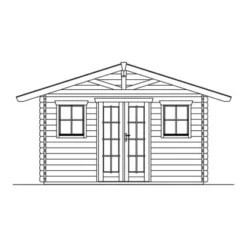 Skan Holz Holz-Gartenhaus Davos 1 Natur 380 Cm X 300 Cm -Vitavia Verkäufe 7 2622 Gartenhaus 8 610501