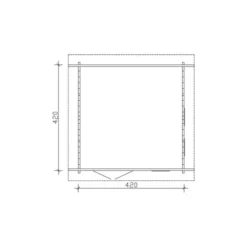 Skan Holz-Gartenhaus Toronto 1 Mit Dachlattung B X T 420 Cm X 420 Cm -Vitavia Verkäufe 7 2622 Gartenhaus 8 621712