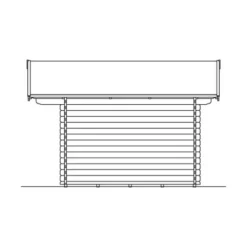 Skan Holz Holz-Gartenhaus Davos 1 Natur 380 Cm X 300 Cm -Vitavia Verkäufe 7 2622 Gartenhaus 9 610501