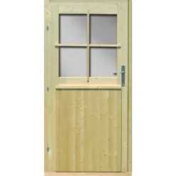 Karibu Einflügeltür Inklusive Zylinderschloss Natur