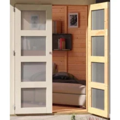 Karibu Holz-Gartenhaus Vilsbiburg Terragrau Flachdach Lackiert 209 Cm X 213 Cm -Vitavia Verkäufe 805901 05