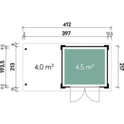 Wolff Finnhaus Venlo Holz-Gartenhaus - Pultdach Lackiert 412 Cm X 217 Cm 10 Wolff Finnhaus Venlo Holz-Gartenhaus - Pultdach Lackiert 412 Cm X 217 Cm -Vitavia Verkäufe 8066805 3
