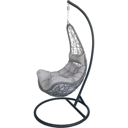 Acamp Hängesessel Tonga Aus PE-Geflecht Schwarz-Ecru 2 Acamp Hängesessel Tonga Aus PE-Geflecht Schwarz-Ecru – Bild 2