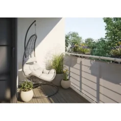 Acamp Hängesessel Tonga Aus PE-Geflecht Schwarz-Ecru 5 Acamp Hängesessel Tonga Aus PE-Geflecht Schwarz-Ecru -Vitavia Verkäufe 8109928 3