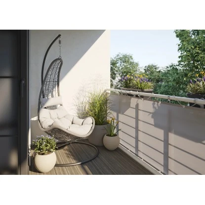 Acamp Hängesessel Tonga Aus PE-Geflecht Schwarz-Ecru 3 Acamp Hängesessel Tonga Aus PE-Geflecht Schwarz-Ecru – Bild 3