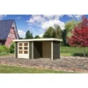 Karibu Holz-Gartenhaus Boras Terragrau Flachdach Lackiert 238 Cm X 213 Cm