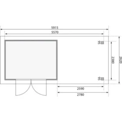 Karibu Holz-Gartenhaus Boras Terragrau Flachdach Lackiert 298 Cm X 242 Cm -Vitavia Verkäufe 813394 08