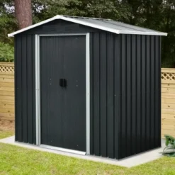 Pergart Gerätehaus Düsseldorf II 64 (GLS) Schiefer-Creme 194 X 110 X 184 Cm