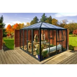 Vitavia Gewächshaus Fortuna - Jack Roof Schwarz ESG/HKP 317 X 321,5 X 264,5 Cm 6 Vitavia Gewächshaus Fortuna - Jack Roof Schwarz ESG/HKP 317 X 321,5 X 264,5 Cm -Vitavia Verkäufe 820836 2298 3
