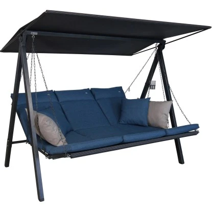 Angerer Hollywoodschaukel 3-Sitzer Lounge Smart Denim 1 Angerer Hollywoodschaukel 3-Sitzer Lounge Smart Denim
