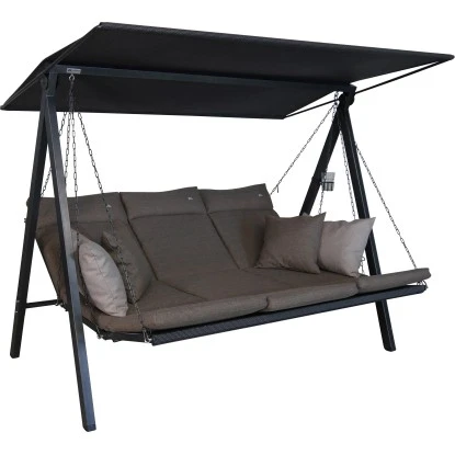 Angerer Hollywoodschaukel 3-Sitzer Lounge Smart Olive 1 Angerer Hollywoodschaukel 3-Sitzer Lounge Smart Olive