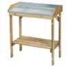 Ubbink Nature Holz-Pflanztisch Mit Arbeitsfläche Aus Zink 97 Cm X 85 Cm X 42 Cm