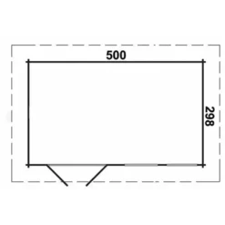 Carlsson Holz-Gartenhaus Flachdach Druckimprägniert 480 Cm X 269 Cm -Vitavia Verkäufe 829143 11003400 RD480 1 3