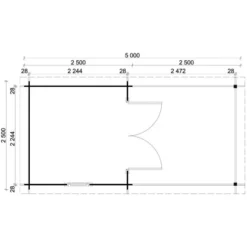 Carlsson Holz-Gartenhaus Flachdach Druckimprägniert 230 Cm X 474 Cm -Vitavia Verkäufe 829202 11003400 RD5283 1 3