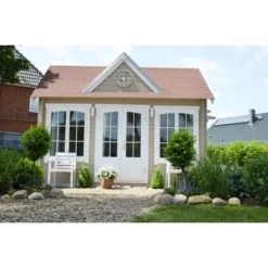 Alpholz Holz-Gartenhaus Satteldach Druckimprägniert 400 Cm X 296 Cm -Vitavia Verkäufe 832305 11003400 RD178 1 3