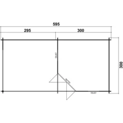 Alpholz Holz-Gartenhaus Walmdach Druckimprägniert 575 Cm X 272 Cm -Vitavia Verkäufe 832437 11003400 RD850 1 3 1