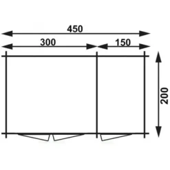 Carlsson Holz-Gartenhaus Pultdach Druckimprägniert 430 Cm X 174 Cm -Vitavia Verkäufe 832517 11003400 RD824 1 4