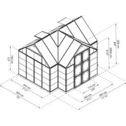 Palram - Canopia Gewächshaus Victory Orangerie -Vitavia Verkäufe 8331951 12