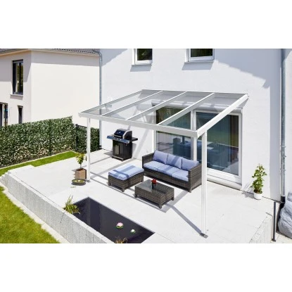 Gutta Terrassendach Premium Weiß 712 Cm X 306 Cm VSG 10 Mm 2 Gutta Terrassendach Premium Weiß 712 Cm X 306 Cm VSG 10 Mm – Bild 2