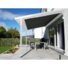Gutta Unterdachmarkise St Tropez Weiß 3 M X 3 M Dunkelgrau Ausladung 2,5 M Motor