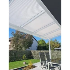 Gutta Unterdachmarkise St. Tropez Weiß 4 M X 3 M Dunkelgrau Ausladung 2,5 M Man. -Vitavia Verkäufe 843084 4622 4